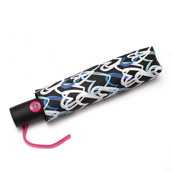 Kipling New Printed Umbrella Auto Open Accessories Change Of Hearts | CA 1710RV